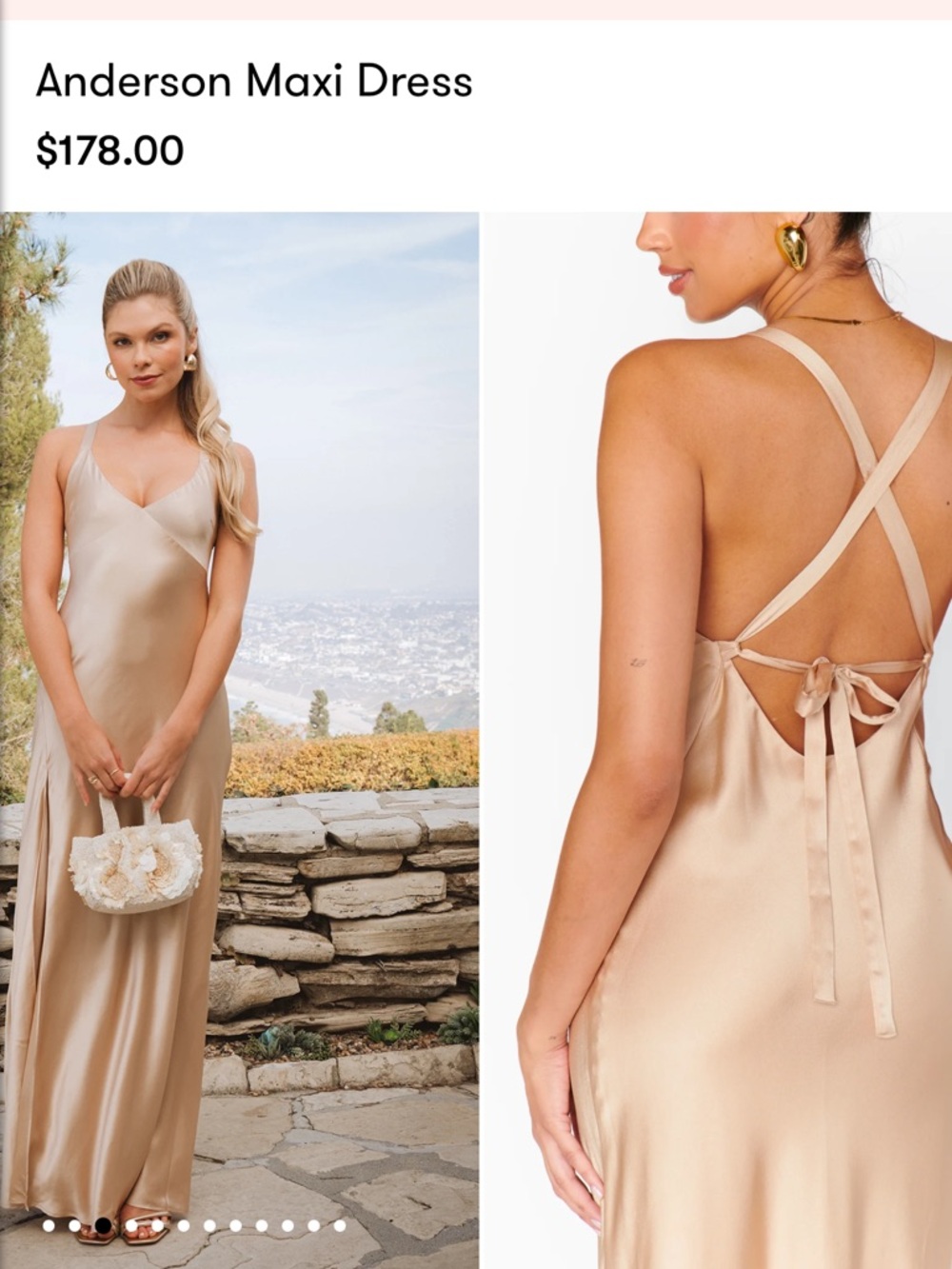 Show Me Your MuMu Champagne Slip Maxi Dress